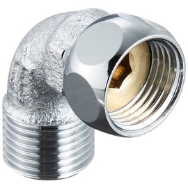 SANEI G1/2 T204-13 Benly Can Elbow with Nuts, Rotating Bag Nuts, Gasket Included