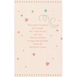 Anniversary Card for Wife, Extra Large 30.5 x 20.3 cm, 8-Page Insert, Romantic Heart Design