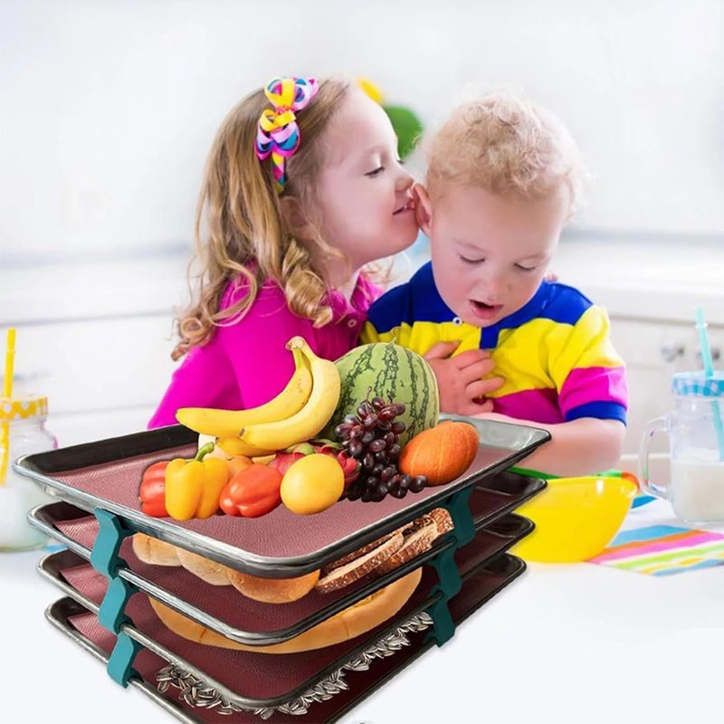 BAIURE Large Cookie Sheet Stackers, Cake Pan Sheet Stacker, Meal