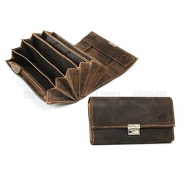 Greenburry Waiter's Wallet Set Leather Brown Antique Waiter's Set Wallet with Holster Waiter's Bag, Antique brown, Vintage