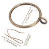 Curtain Rings with Hooks Rustproof Metal Drapery Rings with Eyelets