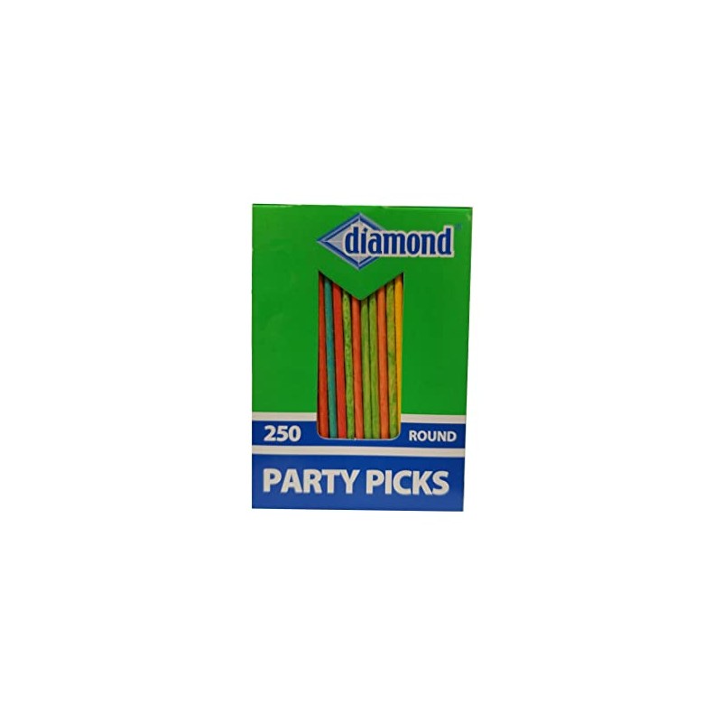 Diamond Round Colored Party Toothpicks
