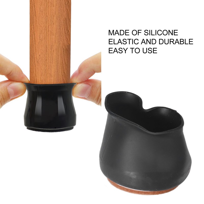 20 Pcs Chair Leg Floor Protectors Silicone Anti Slip Abrasion