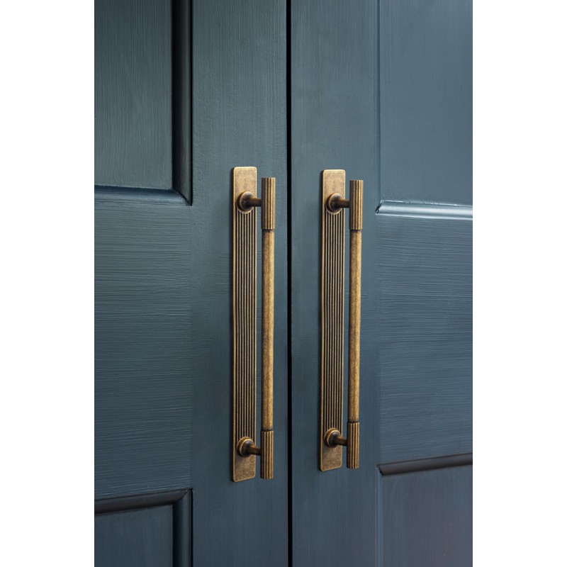 Goo-Ki Antique Brass Zinc Alloy Cabinet Handle with Backplate -