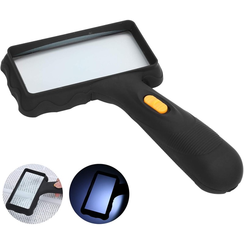 Magnifying Glass with Light, 7X Desktop Handheld Large Magnifying Glass,