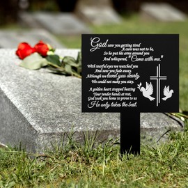 Grave Markers for Cemetery for Humans Memorial Remembrance Plaque Stake Acrylic Sympathy Dove Grave Stake for Outdoors Yard Grave Cemetery Decoration