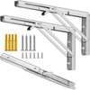 10 Inch Folding Shelf Brackets Heavy Duty Stainless Steel Collapsible