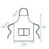 NOBONDO 12 Pack Bib Apron - Unisex Black Apron Bulk