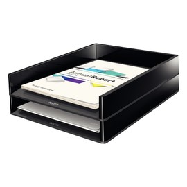 Leitz A4 Letter Tray, Black/Grey, Dual Colour Range, 53610095