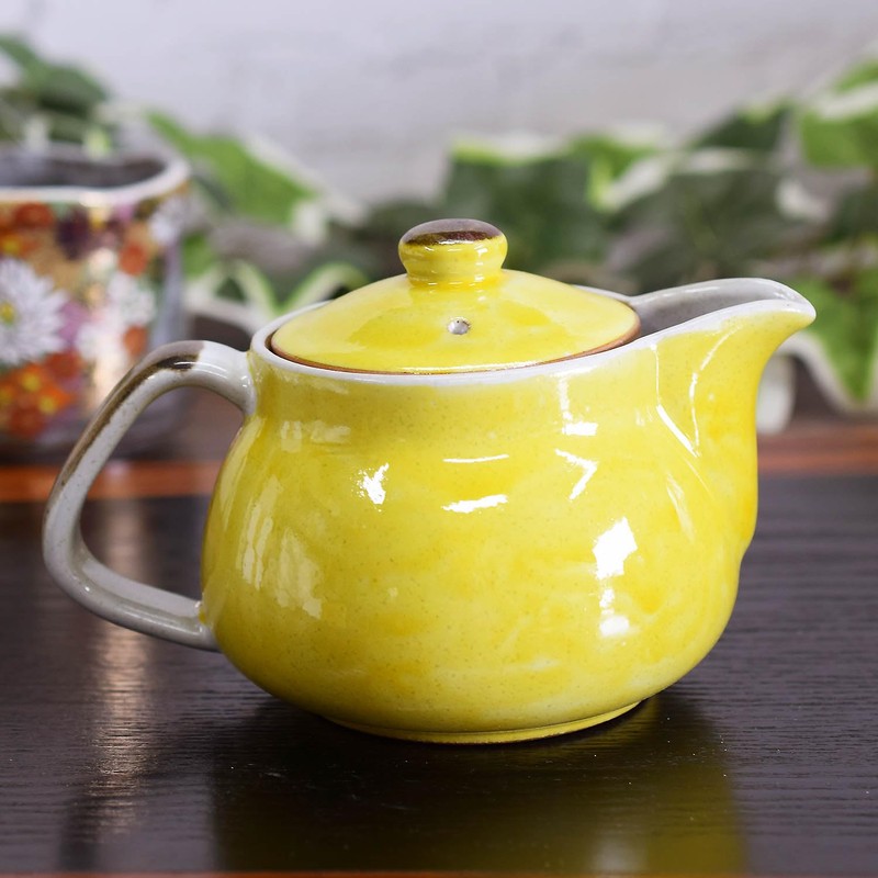 Japanese Tea Pot, Stylish Tableware, Kutani Pot, Yoshidaya Camellia and