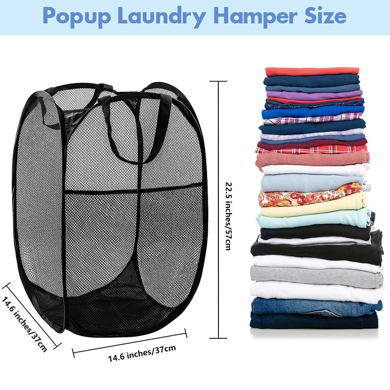 DUCOO Pop Up Hamper, 1 PCS Mesh Pop Up Laundry