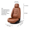 Car Seat Covers Full Set, Breathable Leather Automotive Front and