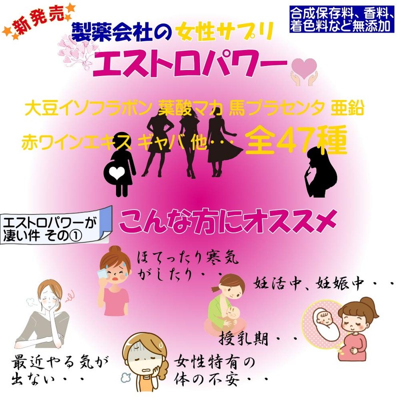 大豆イソフラボン +46成分 エクオール 産生成分 初回限定 女性 サプリ エストロパワー エクオール