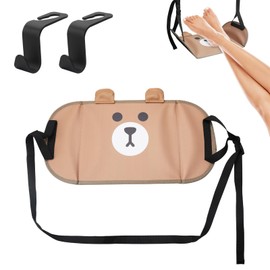 Flugzeug Fußstütze Fußhängematte,Fußstütze Kinder,Fuß Hängematte mit 2 Schreibtisch Haken,Flugzeug Sitzverlängerung Kinder für Flugzeuge/Auto,Travel Foot Hommock für Reisen,Auto,Zug,Büro,Lange Flüge