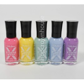 Sally Hansen Mixed Lot of 5 Sally Hansen Hard As Nails Xtreme Wear Nail Color Polish - READ