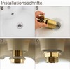 Universal Drain Fitting for Washbasins and Washbasins, Modern Pop-Up Click