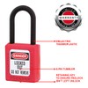 Master Lock 406RED 406 Dielectric thermoplastic Safety Padlock, Red, 9.8