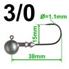 Zotic Professional Quality Jig Hooks with Double Bead, Jig Heads,