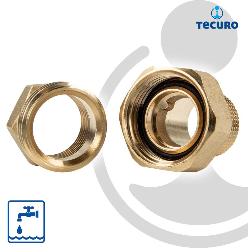 Screw connection IG/AG 0.6 cm to 3.2 cm conical sealing,