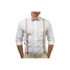 Beige Suspenders & Beige Bow Tie - Size: Adult (up