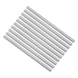 CoCud 10 Pcs Round Steel Rod, Diameter 2.8mm Length 60mm High Speed Steel Bar for Crafts DIY for Drills, Lathes, Boring Machines