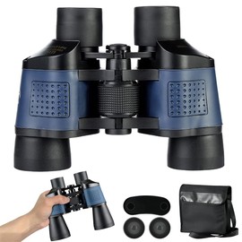 Jiula Binoculares Telescopio de Alta Resolución 60x60 Plegables - Prismáticos Profesionales de Alta Definición, Impermeable, Alcance Visible hasta 3000 Metros, Estuche de Transporte, con Coordenadas
