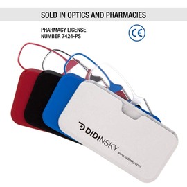DIDINSKY Moma Lesebrille, ohne Bügel, graduiert, für Damen und Herren, transparent, Alterssichtigkeitsbrille für Damen und Herren, flexibel, bruchsicher, für müde Augen, 4 Farben und 5 Graduierungen,
