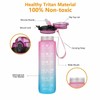 Water Bottle 1L Motivational Drink Flask With Time Markings BPA