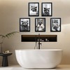 Black And White Raccoon Bathroom Decor Wall Art Funny Wall