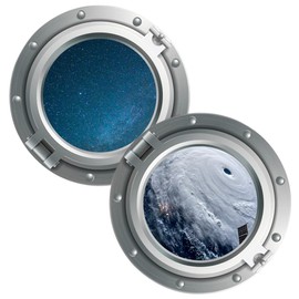 TOPPERFUN 2pcs Universe Sticker Window Decal 3d Window Stickers 3d Planet Universe Wall Sticker Space Stickers Household Wall Sticker Decorative Wall Decal Window Wall Stickers