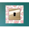Pink Watercolour Hearts Pattern Electrical Light Switch Surround Printed Vinyl