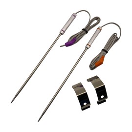 SenWellTempPro Upgrade Meat Probe Replacement for Thermopro Thermometers TP20, TP17, TP16, TP10,TP09, TP08, TP-08S, TP-07, TP06S, TP04, TP25, TP27, TP28, TP829, TP930. 2.5mm Purple and Orange