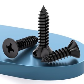 M6.3 * 40（25pcs） Self-Tapping Screws, M1/M2/M3/M4/M5/M6/M7/M8 304 Stainless Steel Sheet Metal Screws Set, Phillips Screws Wood Screws Set ，Phillips Flat Head self-Tapping Screws