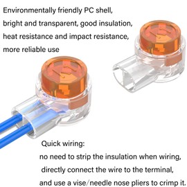 LUORNG 150 PCS Waterproof Telephone Wire Connectors Network Cable Wire Terminals Orange Transparent Button Used for Telephone Network Line Connections UY /K1 50 pcs UY2 /K2 50 pcs UR/K3 50 pcs