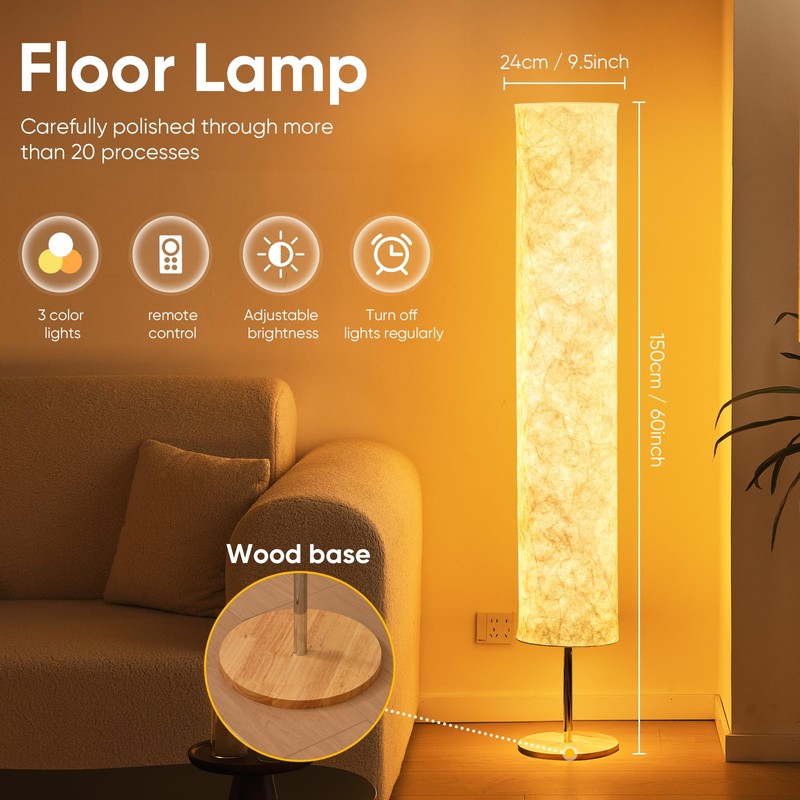LONRISWAY 58 inch Simple Soft Light Floor Lamp Design Morden