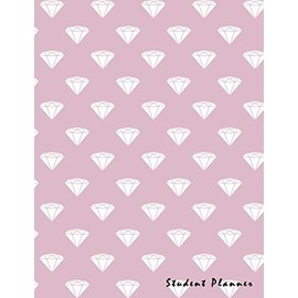 Student Planner: Minimalist Pink Diamonds Student Academic Planner 12-Months undated Weekly Monthly | Cute Nurse Gift Idea | Agenda Organizer Notebook to write in