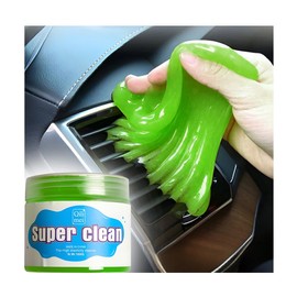 FALVFUN Car Cleaning Gel, Reusable Vehicle Air Vent Crevice Detailing Putty, Automotive Interior Detail Slime Cleaner Removal Tool Kit Accessories, Universal for SUV, Sedan, Truck (Green)