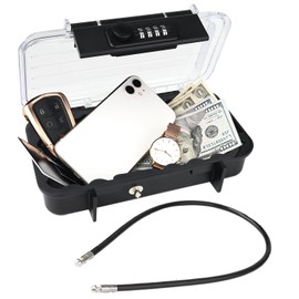 NBYT Portable Safe Money Box Beach Safe Beach Security Code Changeable Removable Wire Rope Waterproof and Anti-Theft Used in Hotels, Sports Venues, Travel and Holidays