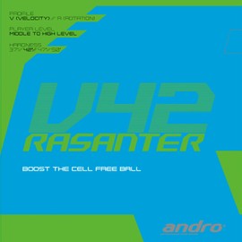 andro Rubber Rasanter 42, red, 2,0 mm