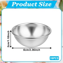 16 Pcs Bath Bomb Molds 6cm/2.3Inch DIY Metal Bath Bomb Crafting Mould Bath Bomb Making Kit Bath Bomb Press Soap Making Kit for Adults Bath Metal Mold for DIY Making Supplies