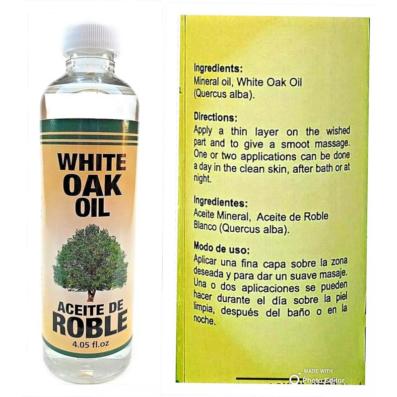 Plantimex Nuevo Aceite De Roble WHITE OAK BARK OIL Para