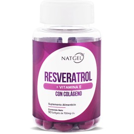 Resveratrol Natgel Vitamina Colágeno Alta Pureza Complex Antioxidantes Mujer Softgels