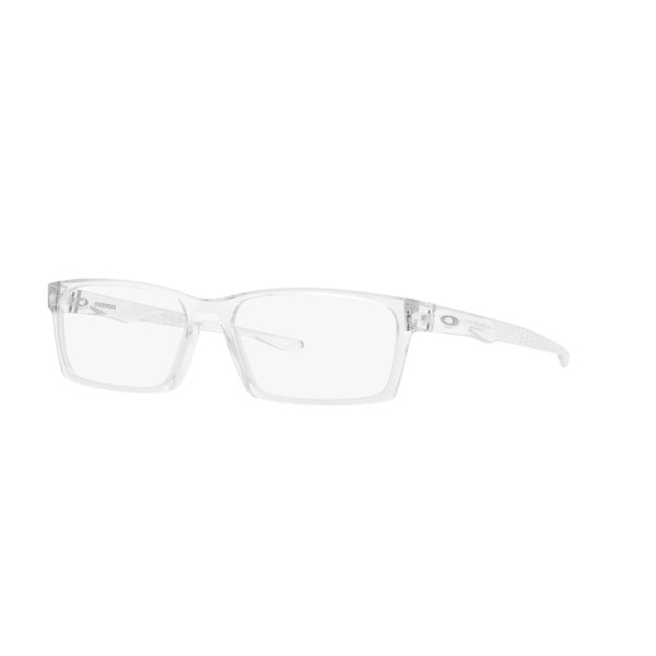 Oakley Men's Ox8060 Overhead Rectangular Prescription Eyewear Frames, Polished Clear/Demo Lens, 59 mm