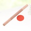 Hemoton Wooden Rolling Pin Cutter Non-Stick Textured Roller Stick for