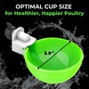 Lil'Clucker - Green Large Automatic Chicken Waterer Cups Suitable for