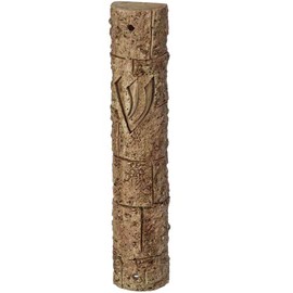 A&S Mezuzot Mezuzah Case in Western Wall Design Waterproof Judaica Door Mezuza for Home Blessing (Beige Brick, 7 Inches)