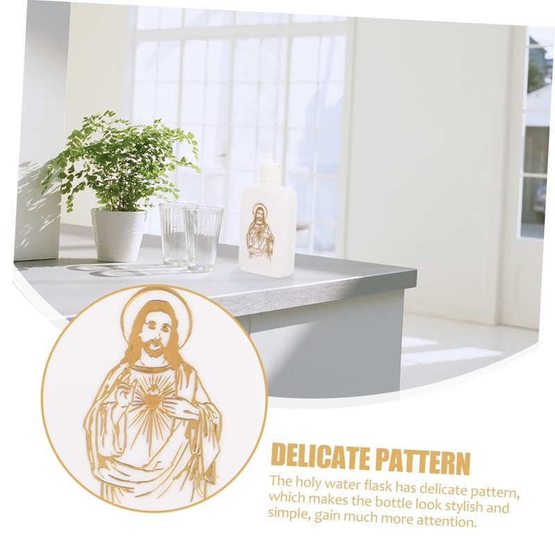 BIUDECO 2pcs Christian Holy Water Bottles Small Refillable Containers for