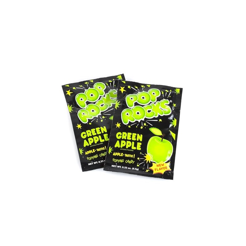 POP ROCKS Popping Candy, Apple, 0.33 Ounce (Pack of 24)