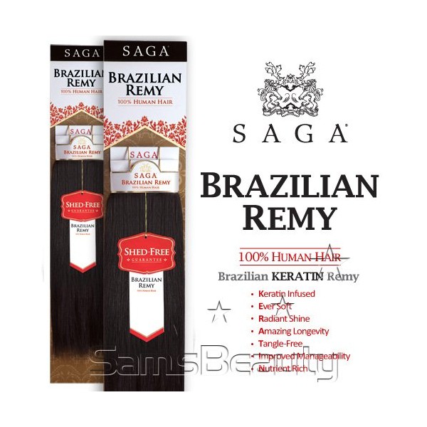 MilkyWay Remy Human Hair Weave SAGA Brazilian Remy Yaky [12"] (4)