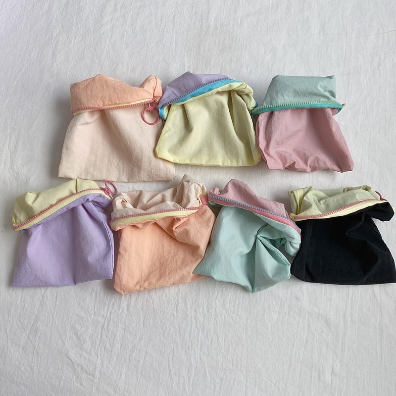 에브리테일 젤라또 배색 지퍼 파우치 Everytail Gelato Color Block Zip